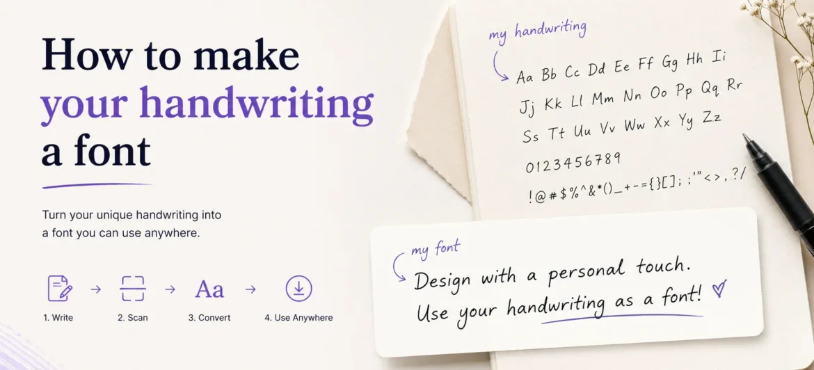 how to make your handwriting a font