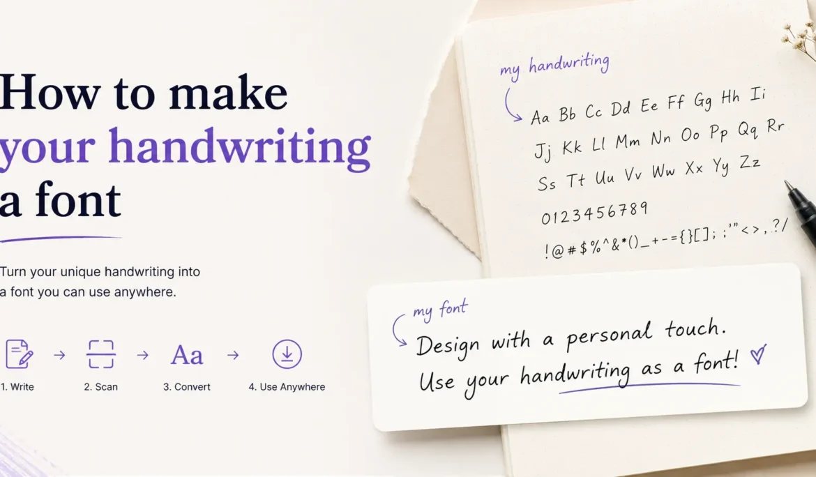 how to make your handwriting a font